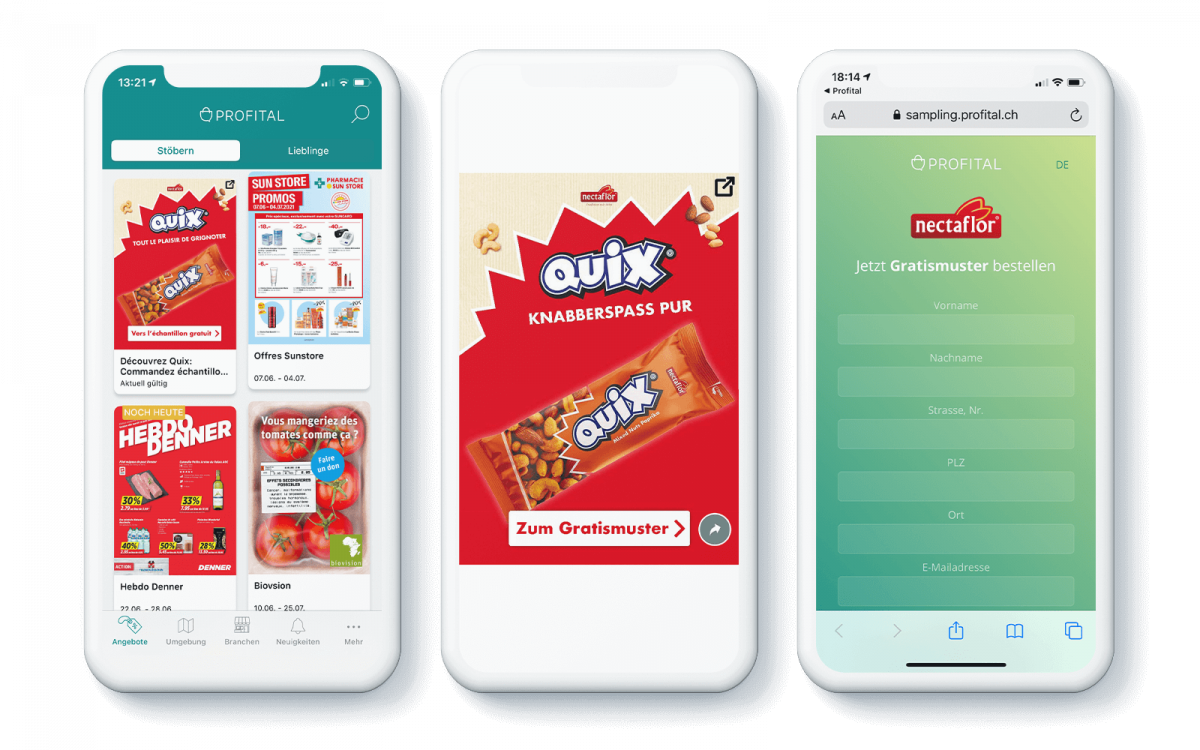 
                QUIX-Werbung in der Profital-App
                              